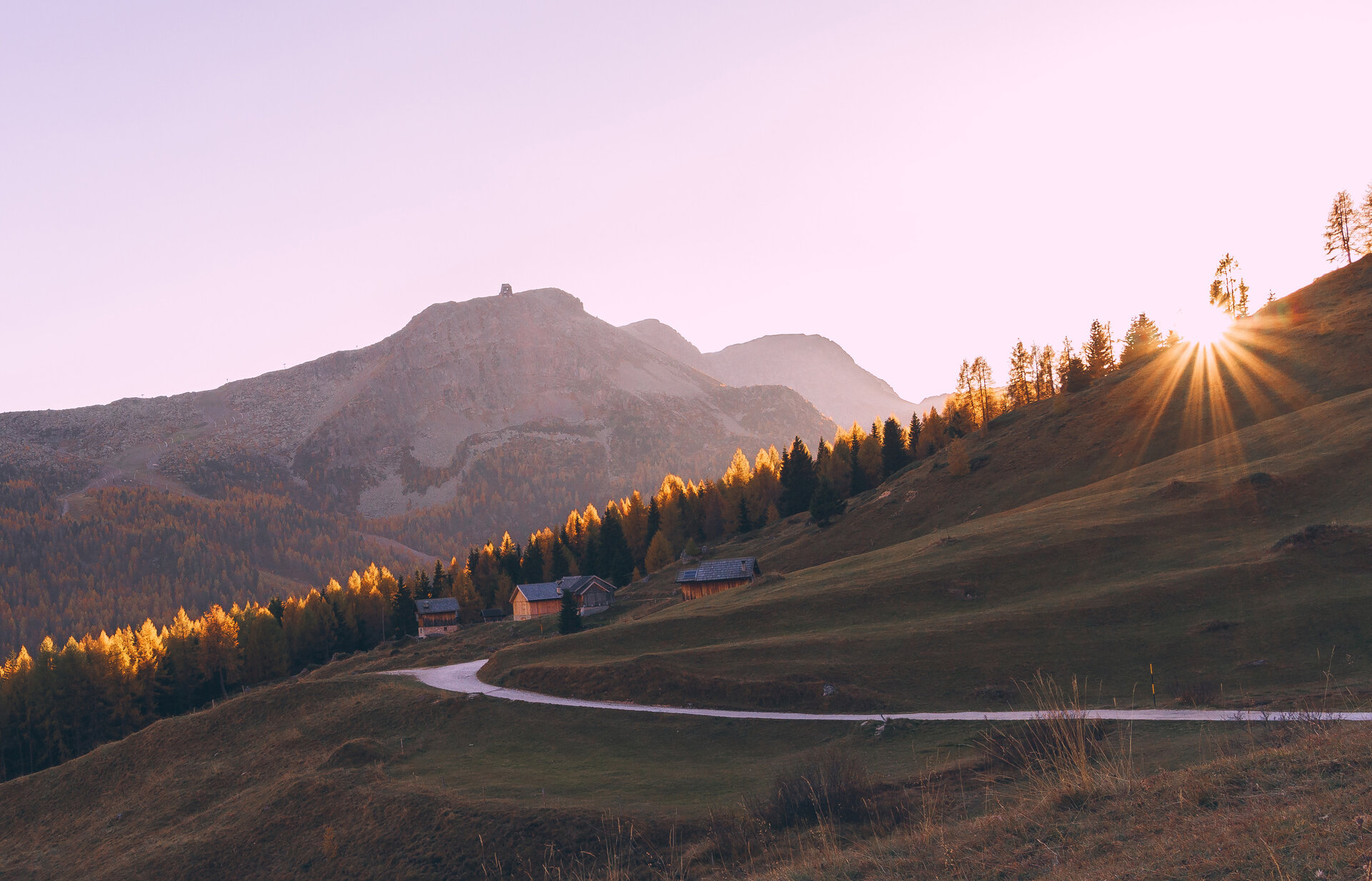 Paesaggio autunnale al Fuciade in Val di Fassa | © Patricia Ramirez - Archivio Immagini ApT Val di Fassa