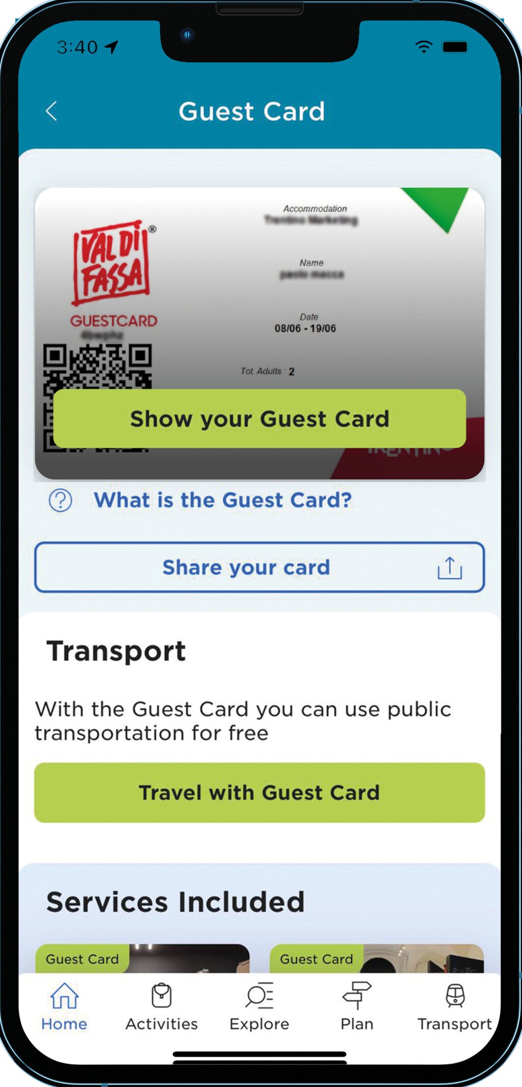 7 Area Guest Card Card Fassa Associata EN