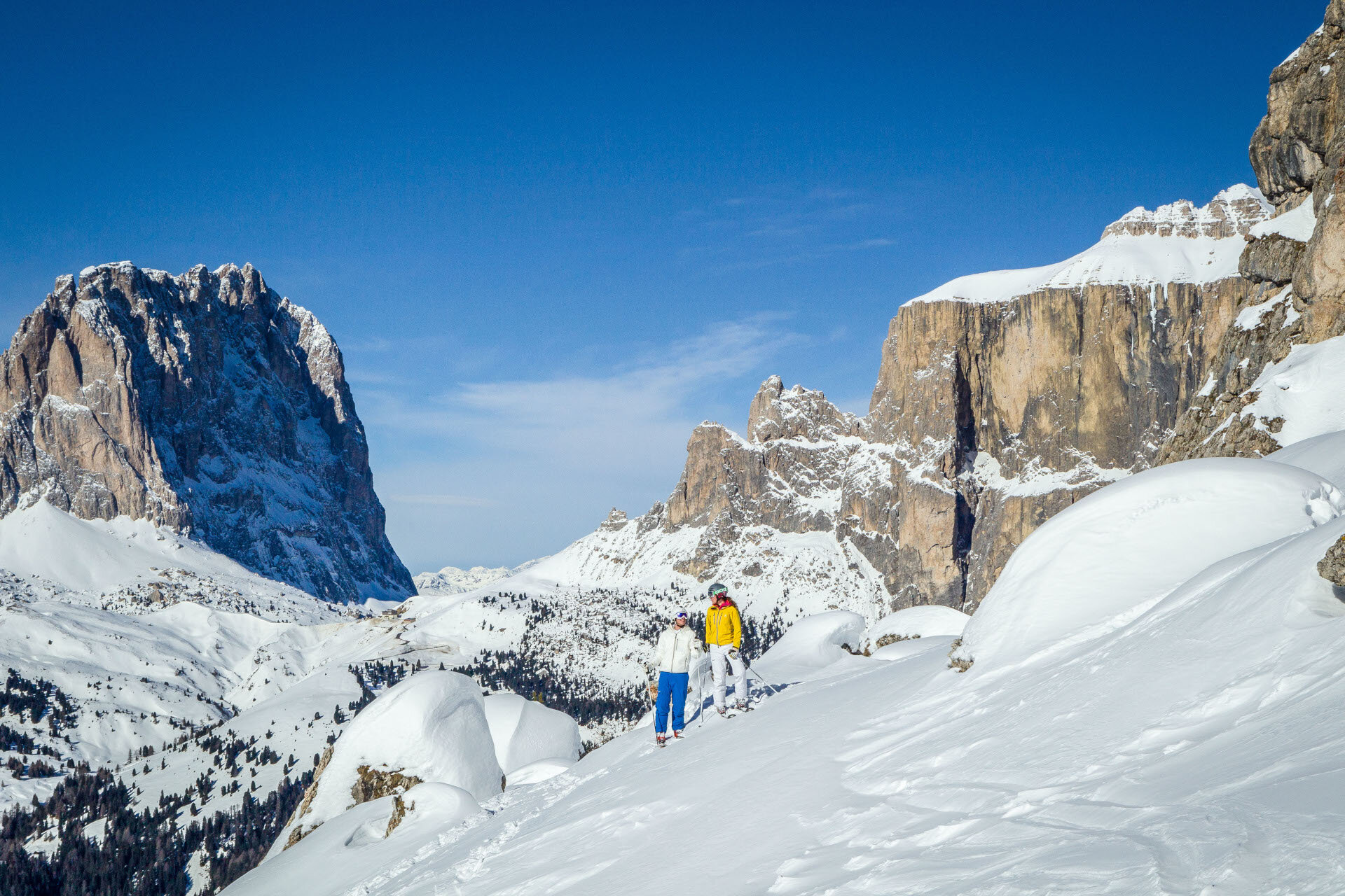 Sciare sulle Dolomiti Val di Fassa | © Archivio Trentino Marketing
