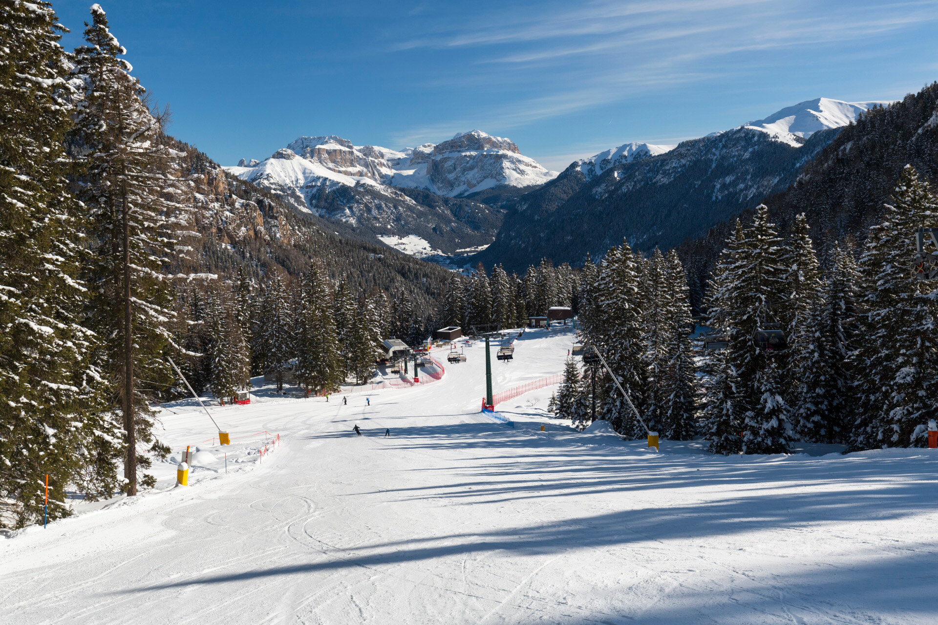 Piste da sci al Ciampedie nella skiarea del Catinaccio | © Nicolò Miana  - Archivio Immagini ApT Val di Fassa